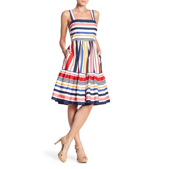 Vince Camuto Dresses | Nwot Vince Camuto Striped Cotton Sundress Size 4 | Poshmark